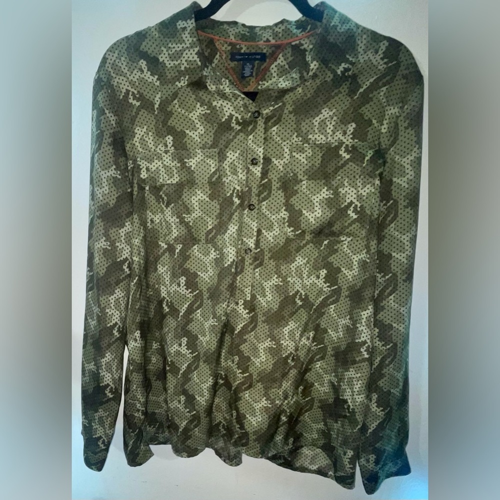 RARE Tommy Hilfiger Camouflage Button Down Shirt